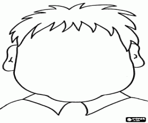 malvorlagen Kopf des Kindes mit einem Gesicht ohne Augen, Nase, Mund zu ziehen ausmalbilder