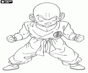 malvorlagen Krillin ist der erste Gegner von Son Goku Ausbildung mit Master Roshi und wird sein bester Freund ausmalbilder