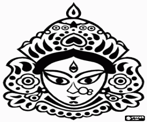 malvorlagen Leiter der g�ttin Durga, ein aspekt von Parvati ausmalbilder