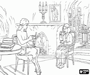 malvorlagen Lucy Pevensie der tee im haus des faun Mr. Tumnus ausmalbilder