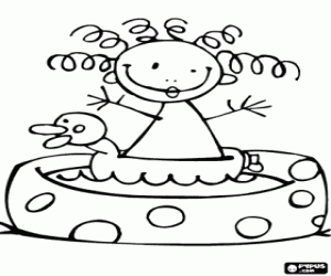 malvorlagen M�dchen baden in einer kleinen aufblasbaren pool ausmalbilder