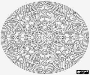 malvorlagen Mandala als ein stern oder daisy in einem kreis ausmalbilder