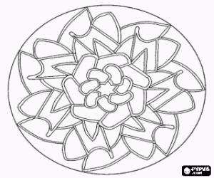 malvorlagen Mandala in bl�tenform in einem kreis ausmalbilder