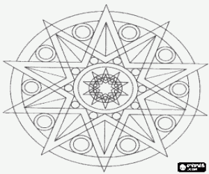 malvorlagen Mandala mit kreis und stern ausmalbilder