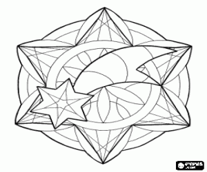 malvorlagen Mandala Weihnachten mit dem Stern von Bethlehem ausmalbilder