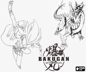 malvorlagen Masquerade und seine Bakugan Hydranoid ausmalbilder
