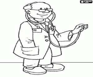 malvorlagen Medizinisch oder doktor mit einem stethoskop bereitete sich f�r die auskultation eines patienten vor ausmalbilder
