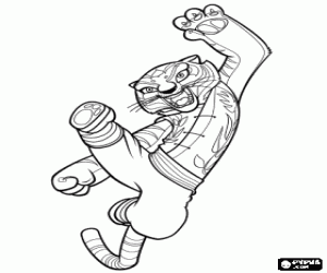 malvorlagen Meister Tigress bereit zum kampf in die ausbildung von master Shifu ausmalbilder