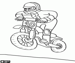 malvorlagen Motocross, Motorrad, einen spektakul�ren Sprung ausmalbilder