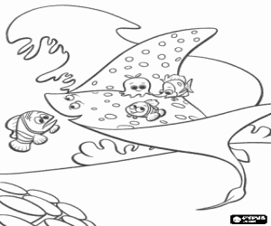 malvorlagen Nemo und seine freunde von der schule unter dem schutz der lehrer Herr Rochen w�hrend spricht Marlin ausmalbilder