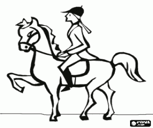 malvorlagen Pferd und mitfahrer, die eine dressurreiten durchf�hren ausmalbilder