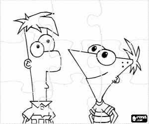 malvorlagen Phineas und Ferb Puzzle ausmalbilder