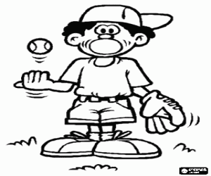 malvorlagen Pitcher der Vorbereitung auf den Ball zu werfen ausmalbilder