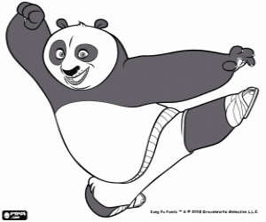 malvorlagen Po, der panda riesigen fan von Kung Fu, ausbildung zum master-krieger ausmalbilder