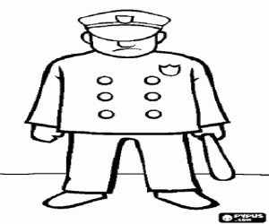malvorlagen Polizist mit dem stab in der hand ausmalbilder