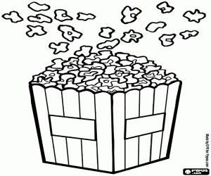 malvorlagen Popcorn, mais genutzt ausmalbilder