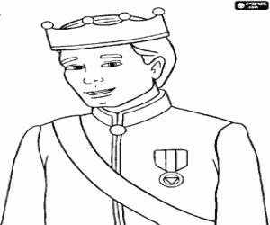 malvorlagen Portrait des prinz erbe mit krone und die gala-uniform mit orden ausmalbilder