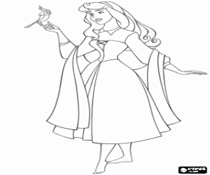 malvorlagen Prinzessin Aurora mit seinem freund die kleine vogel ausmalbilder
