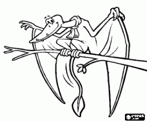 malvorlagen Pterodactyl �ber eine zweigstelle ausmalbilder