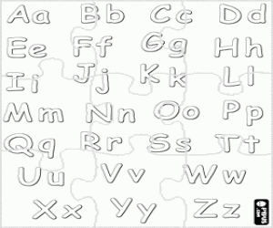 malvorlagen Puzzle von Alphabet mit gro�-und kleinbuchstaben ausmalbilder