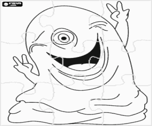 malvorlagen Puzzle von die monster B.O.B sehr gl�cklich, die gallertige masse unverw�stlich ausmalbilder