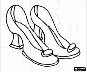 malvorlagen Puzzle von ein paar elegant schuhe mit hohen abs�tzen ausmalbilder