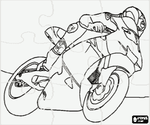 malvorlagen Puzzle von Motorrad-Weltmeisterschaft - MotoGP mit piloten ausmalbilder