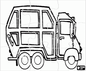 malvorlagen Puzzle von m�llwagen ausmalbilder