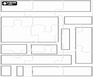 malvorlagen Puzzle von Rechtecke in verschiedenen gr��en und proportionen ausmalbilder