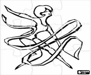 malvorlagen Puzzle von Rhythmische sportgymnastik - Band exercise ausmalbilder
