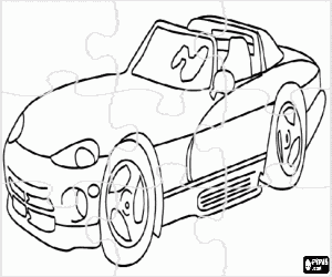 malvorlagen Puzzle von  sport auto - Cabrio ausmalbilder