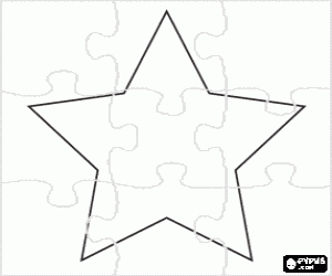 malvorlagen Puzzle von Stern -Stern puzzle ausmalbilder