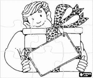 malvorlagen Puzzle von tolles geschenk f�r papa mit einem band und einer karte ausmalbilder