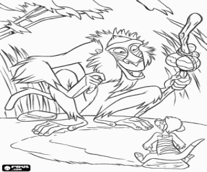 malvorlagen Rafiki und Timon spricht leise ausmalbilder