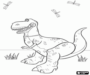 malvorlagen Rex der Dinosaurier, einer der Stars der Toy Story-Spielzeug ausmalbilder