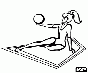 malvorlagen Rhythmische sportgymnastik - Ball exercise ausmalbilder