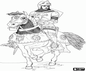 malvorlagen Ritter in r�stung und helm reiten ausmalbilder
