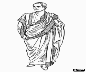 malvorlagen R�mischer Patrizier in Toga ausmalbilder