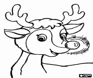 malvorlagen Rudolph, das rotnasige rentier ausmalbilder