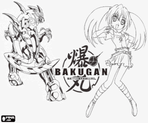 malvorlagen Runo und ihre Bakugan Tigrerra ausmalbilder