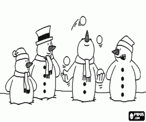 malvorlagen Schneem�nner wie einer von ihnen aufpassen bildet jonglieren mit schneeb�llen ausmalbilder