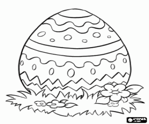 malvorlagen Sch�n Osterei auf Gras ausmalbilder