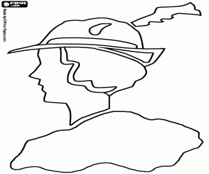 malvorlagen Silhouette der frau mit hut ausmalbilder