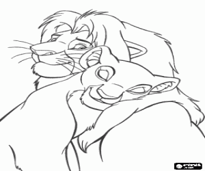 malvorlagen Simba und Nala in der liebe ausmalbilder