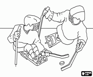 malvorlagen Sledge-Eishockey ist ein Sport f�r Athleten mit k�rperlichen Behinderungen, ein Behindertensportart ausmalbilder