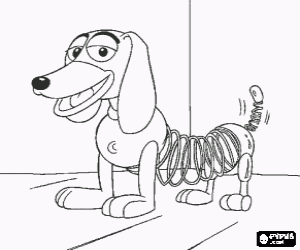 malvorlagen Slinky Dog ist ein Dackel Hundespielzeug mit einer Metall-Spirale ausmalbilder