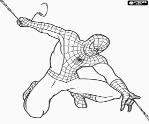 malvorlagen Spider Man bewegt sich so schnell und agil schwingen durch die stadt mit ihren spinnennetz ausmalbilder
