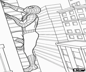 malvorlagen Spiderman klettern ein geb�ude mit seiner beitretenden supermacht auf fast allen oberfl�chen ausmalbilder