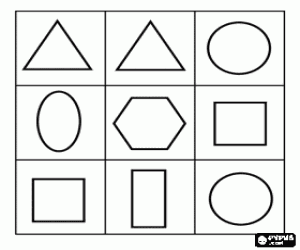 malvorlagen Spielen mit den Formen Feld lernen, geometrische Formen zu erkennen ausmalbilder