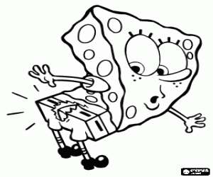 malvorlagen SpongeBob �berrascht, dass Hose zerrissen hat ausmalbilder